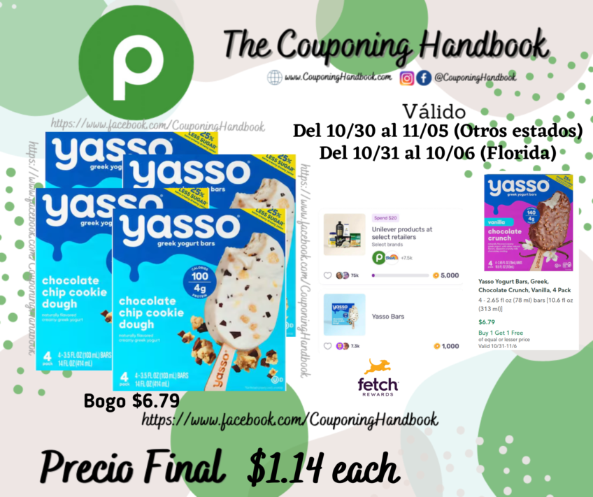 Yasso Yogurt Bars por $1.14