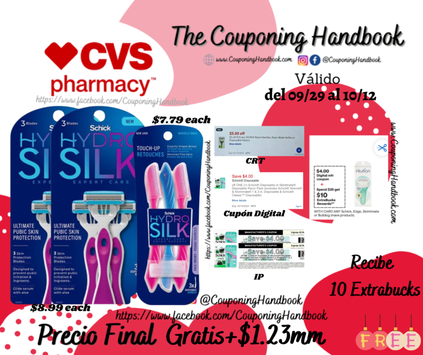 03 Productos Schick Gratis