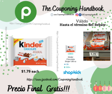 Kinder Chocolate 1.8 oz Gratis