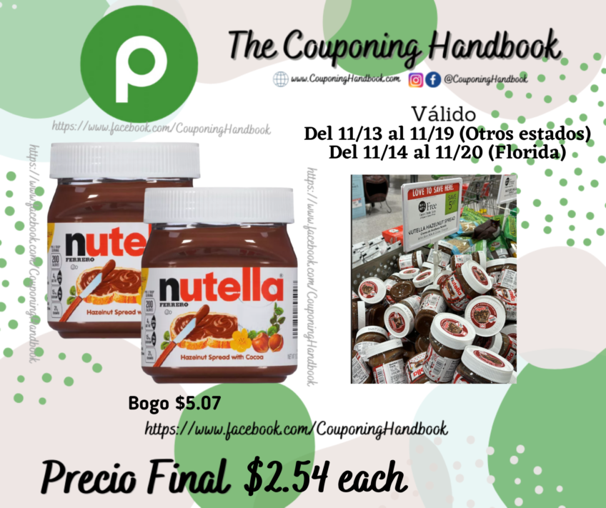 Nutella Gluten-Free Chocolate Hazelnut Spread, 13 Oz Jar por $2.54