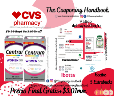 02 Centrum Silver Multivitamin Tablets for Women 50+ Gratis