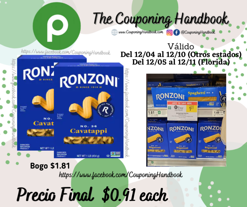 Ronzoni Cavatappi, 16 oz, Tubular Corkscrew, Non-GMO Spiral Pasta por $0.91