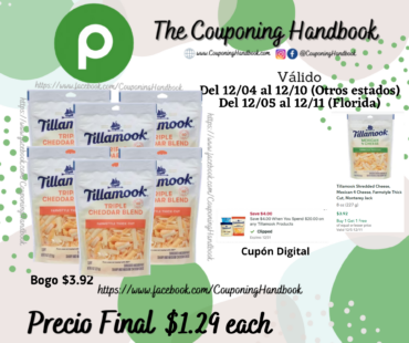 Tillamook Cheese, Triple Cheddar Blend, Farmstyle Thick Cut por $1.29