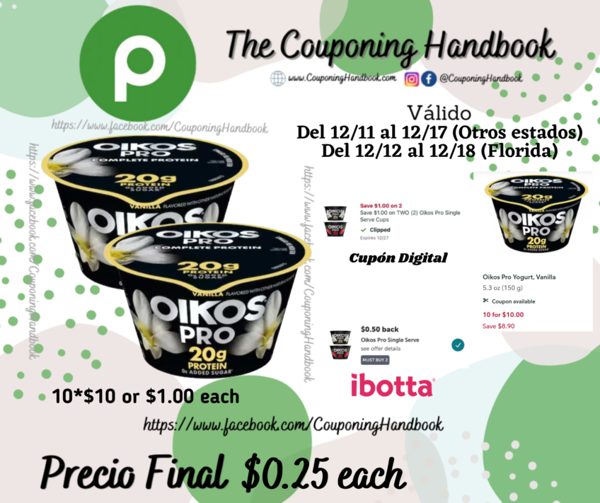 Oikos Pro Yogurt, Vanilla por $0.25