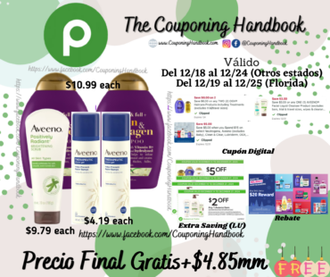 02 Ogx Shampoo or conditioner y 03 productos Aveeno Gratis