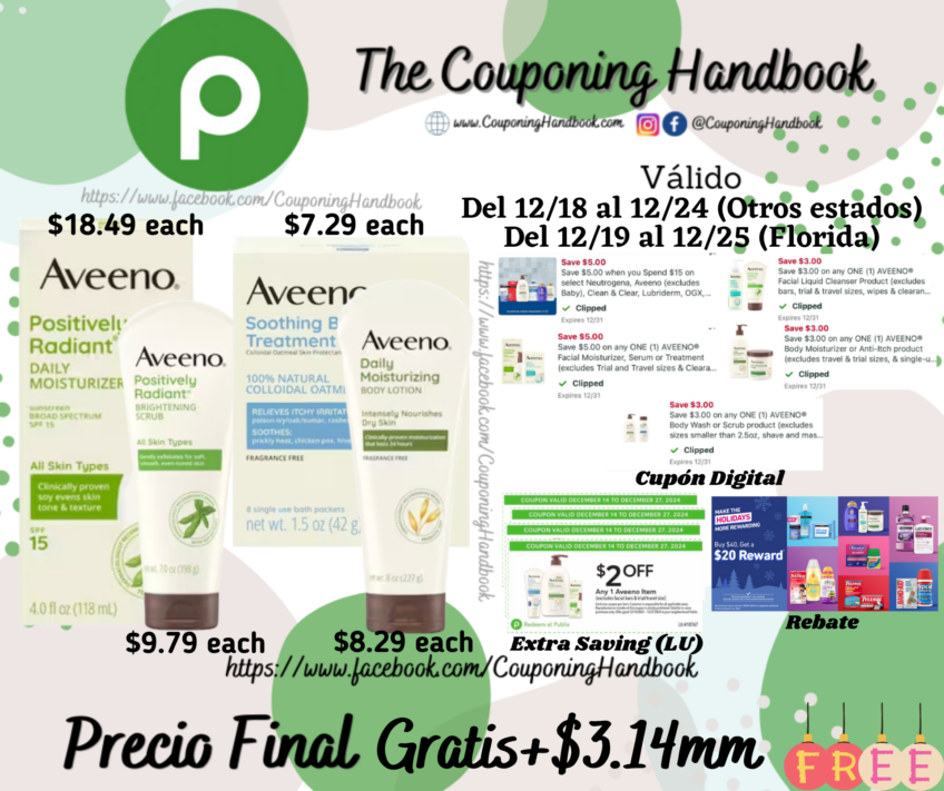 04 Productos de Aveeno Gratis