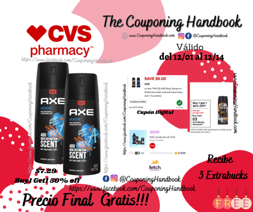 02 AXE Body Spray Deodorant Gratis