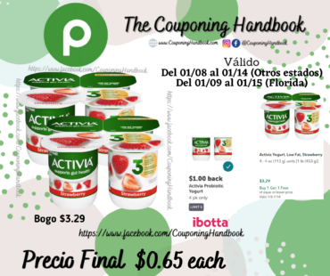 Activia Yogurt, Low Fat, Strawberry por $0.65