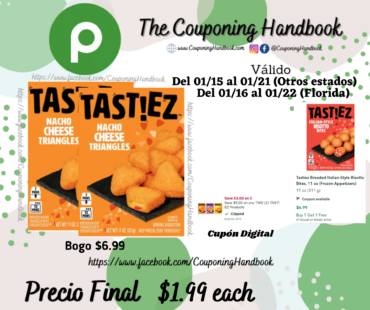 Tastiez Nacho Cheese Triangles, Breaded por $1.99