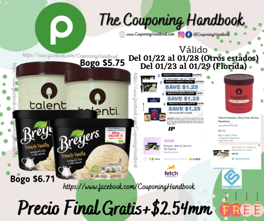 02 Talenti y 02 Breyers Gratis