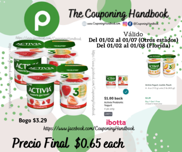 Activia Yogurt, Low Fat, Strawberry por $0.65