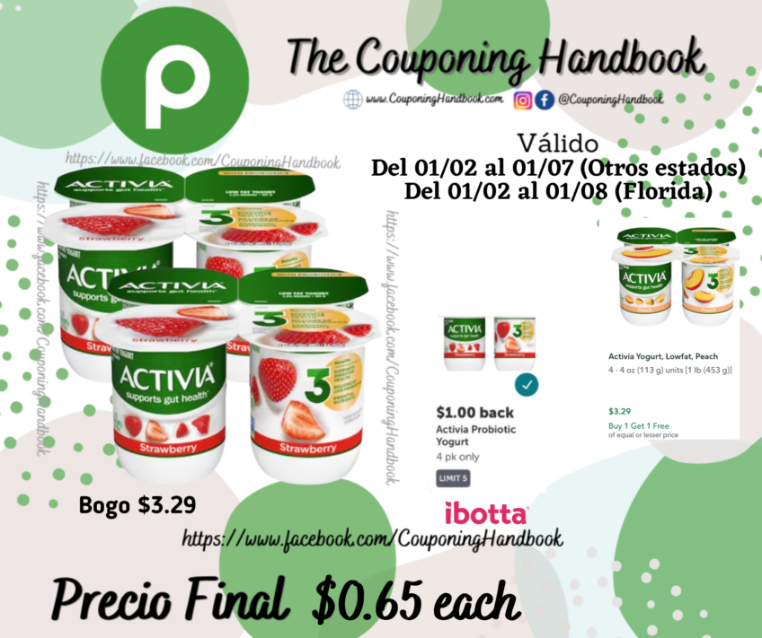 Activia Yogurt, Low Fat, Strawberry por $0.65